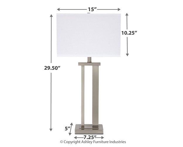 Aniela Metal Table Lamp (2/CN) Dawn Test Store Dev