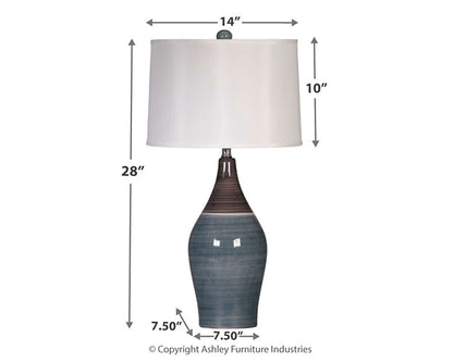 Niobe Ceramic Table Lamp (2/CN) Dawn Test Store Dev