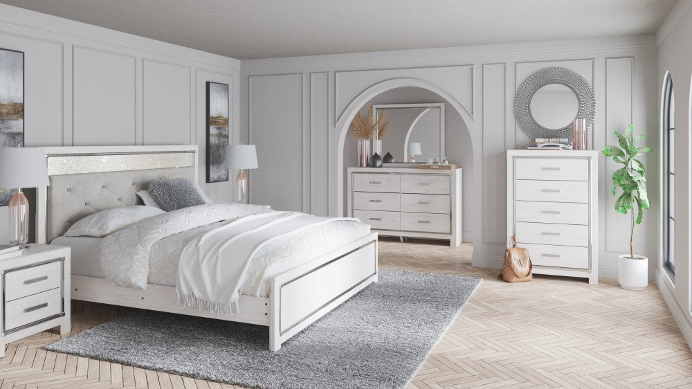Altyra white contemporary bed set