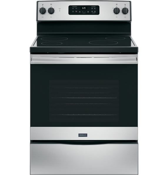 crosley smooth top electric stainless steel range