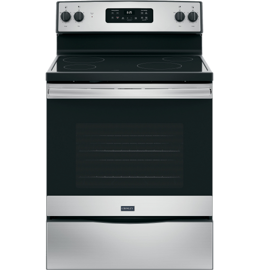 crosley smooth top electric stainless steel range