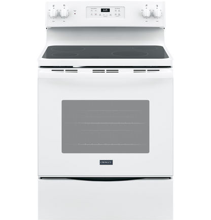 crosley smooth top electric white range